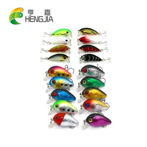 Hengjia 18pcs Hard Plastic Minnow Crankbaits Wobbler Pike Carp Trout