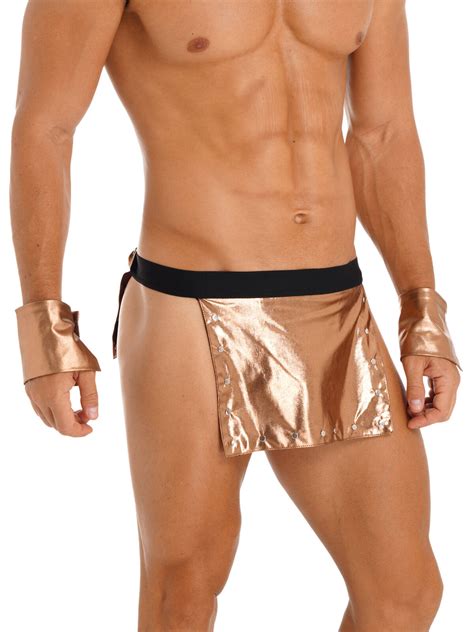 Mens Jungle Man Costume High Cut Panties Loincloth With Cuffs Cosplay Outfits Ebay