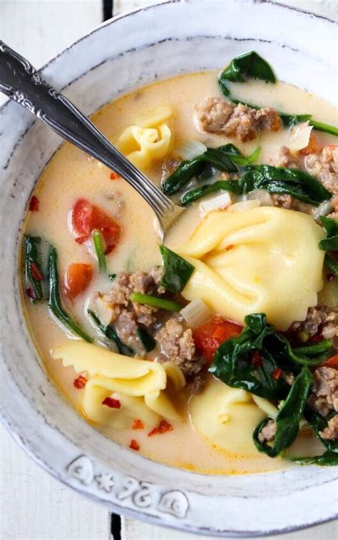 Easy Spinach And Tortellini Soup Foodtalk