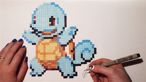 Последние твиты от pokemon pixel art (@pokemonpixelart). Pixel Art Pokemon - Squirtle (Speed Drawing) - YouTube