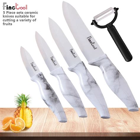 Kitchen Knife Set Ceramic Knife Set 3 4 5 6 Inch Zirconia Ceramic White