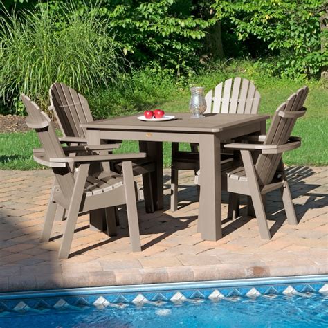 Highwood Hamilton 5 Piece Brown Patio Dining Set In The Patio Dining