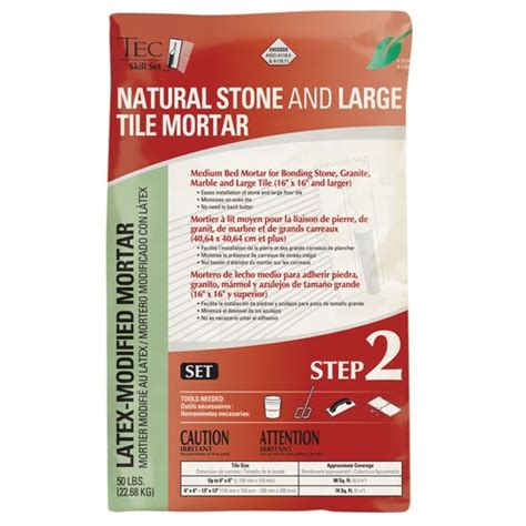 Medium bed mortar is applied in a thicker layer than other types of mortar, typically at least 1/2 thick. TEC White Powder Polymer-Modified Thinset Mortar in the ...