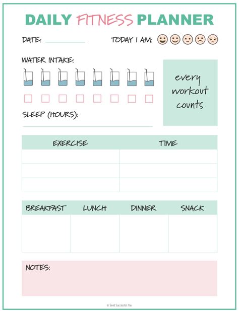 Fitness Planner Free Printable Free Printable Templates