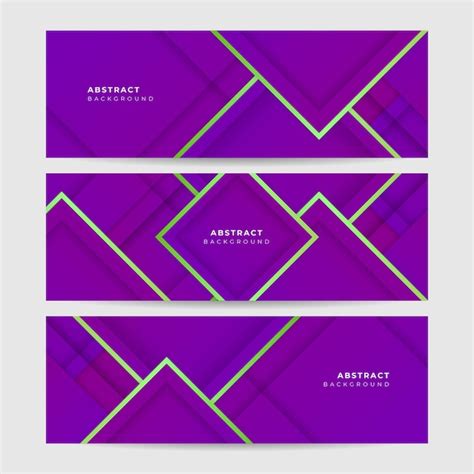 Premium Vector Set Of Modern Abstract Purple Banner Background