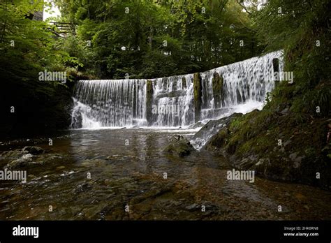 Stockghyll Force Waterfall In Ambleside Lake District Cumbria England