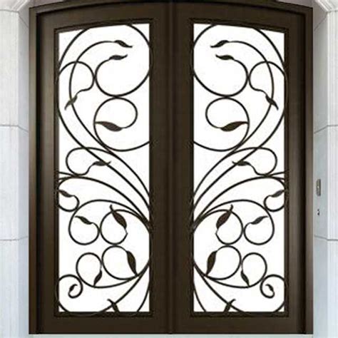 Meriden Arched Double Entry Wrought Iron Security Door By Adoore Iron
