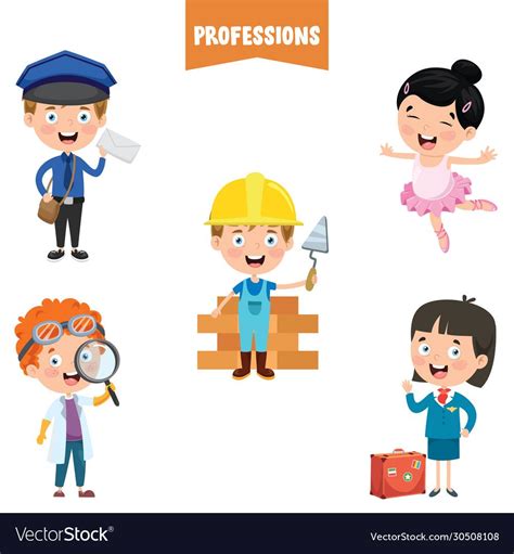 Different professions vector image on VectorStock in 2020 | Professions, Vector images, Vector free