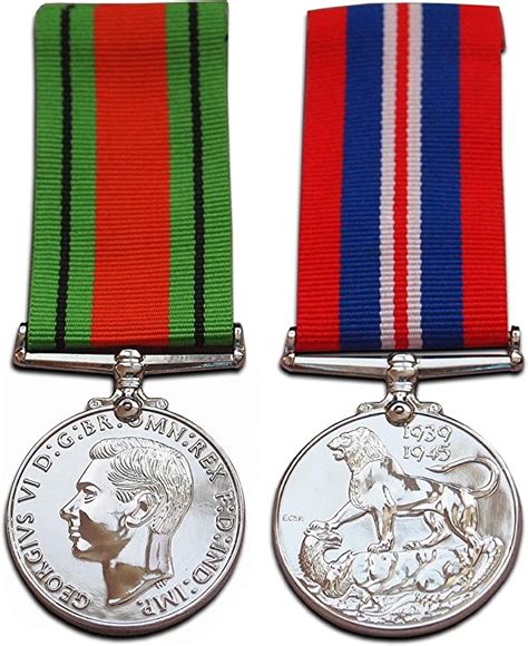 1939 45 War Medal Defence Medal Full Size Set Ww2 British Campaign
