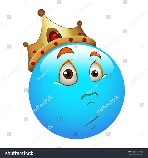 Smiley Emoticons Face Vector Unexpected King Stock Vector Royalty Free