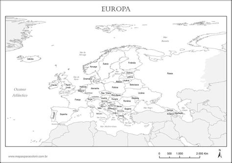 Europa Mapa Mapa Dos Continentes Colorir