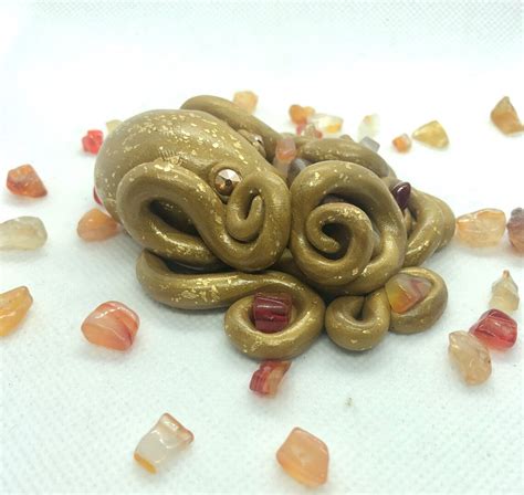 Jaspillite Gold Octopus Crystal Octopus Figurine Crystal Etsy