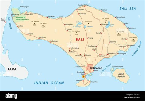 Bali Map Stock Vector Image And Art Alamy