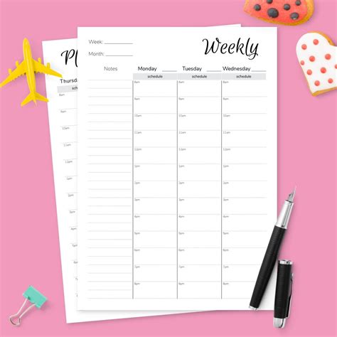 Weekly Planner Templates Download Week Planner Pdf
