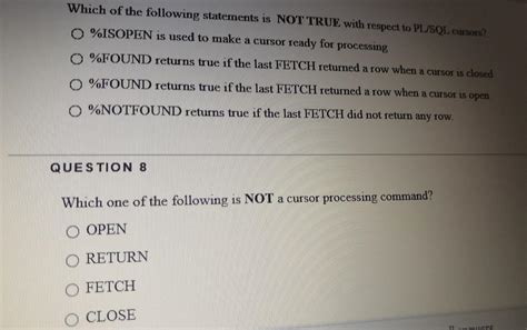 Solved Which Of The Following Statements Is NOT TRUE With Chegg Com