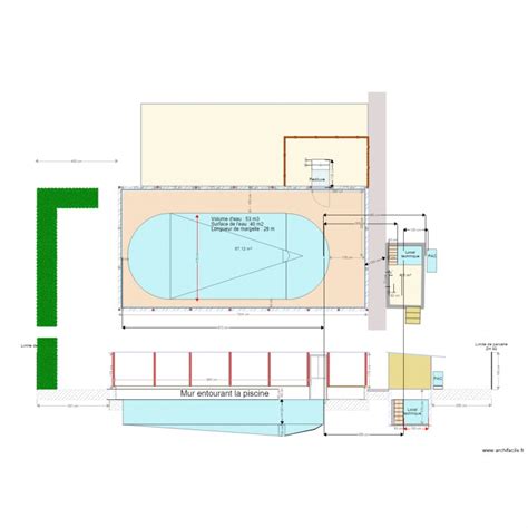 Plan Coupe Piscine Avec Local Technique Plan Dessiné Par Boussac