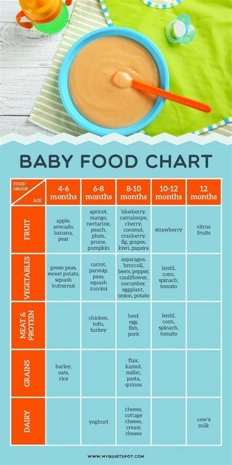 If your child is fond of a. nice Baby food chart for introducing solids to your baby ...