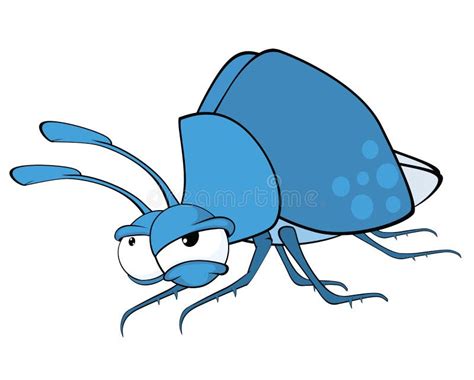 Illustration Of A Funny Bug Cartoon Character Stock Vector