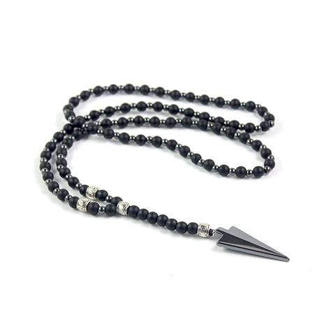 New Design Matte Black Onyx 6mm Round Beads And Hematite Beads 4mm Long