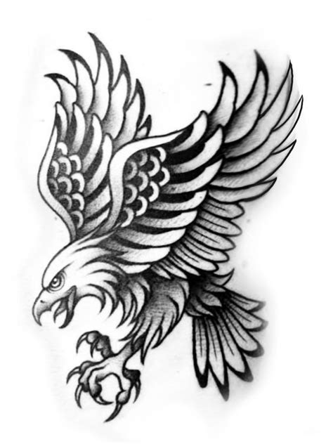 An Eagle Tattoo Design On The Back Of A Womans Shoulder And Chest