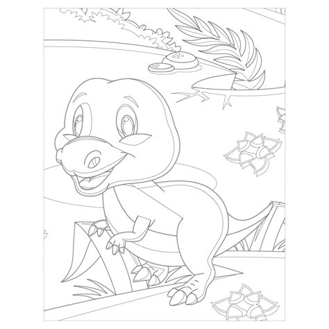 Coloriages De Dinosaures Pour Les Enfants Vecteur Premium