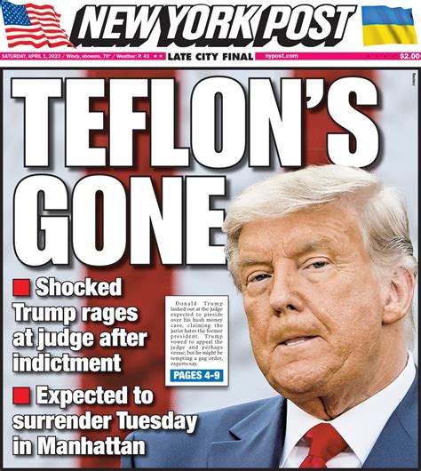 Ny Post Cover For April 1 2023 New York Post