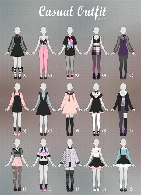 Closed Casual Outfit Adopts 32 By Rosariy On Deviantart Drawing