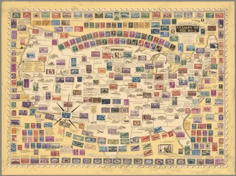 The Pictorial Map Stamps Of The Usa David Rumsey Historical Map