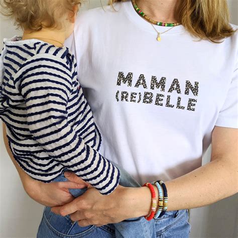 t shirt maman rebelle leopard maia and zoé t shirt original femme