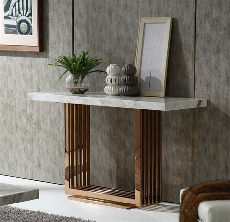 See more ideas about decor, room decor, home decor. Modrest Kingsley Modern Marble & Rosegold Console Table