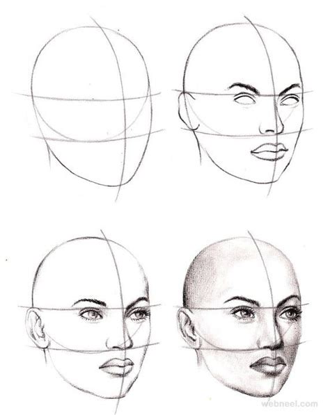 Face Drawing 6 Preview Desenho De Rosto Desenhando Retratos