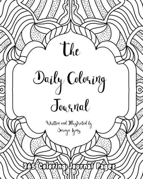 The Daily Coloring Journal In Paperback By Saraya Lyons Saraya Lyons