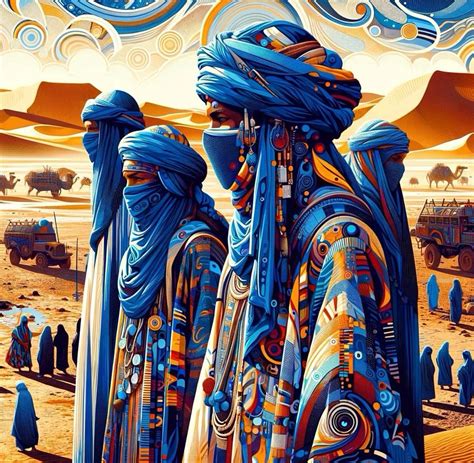 Tuaregs Painting By Emeka Okoro Fine Art America