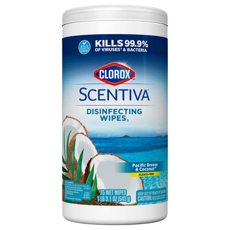 Save On Clorox Scentiva Disinfecting Wipes Pacific Breeze Coconut