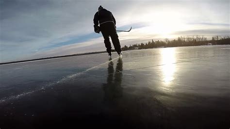 Skating On Frozen Crystal Clear Lake Youtube