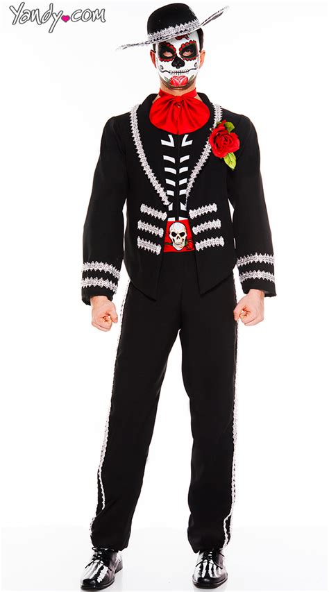 Mens Day Of The Dead Mariachi Costume Mexican Day Of The Dead Costume