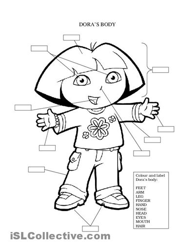 Body Parts Coloring Pages For Kids Coloring Home