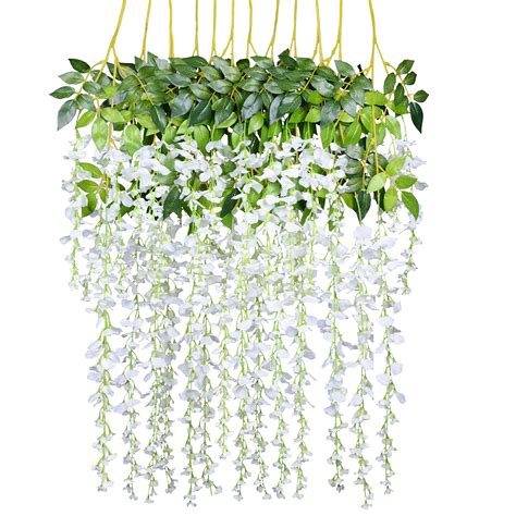 buy dearhouse 12pack 3 6 feet piece artificial wisteria vine garland hanging wisteria garland