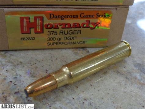 Armslist For Sale Hornady 375 Ruger Ammo Superformance Dagerous