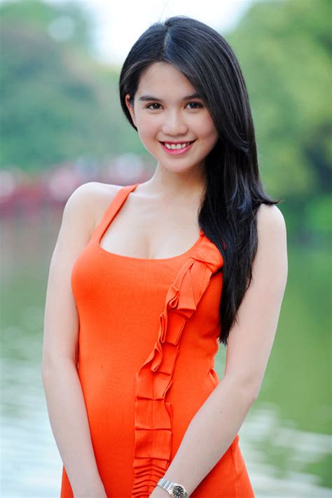 Ngoc Trinh In Orange Skirt Sexy Girl Viet Nam Bikini Model 1000 Asian Beauties Part 1