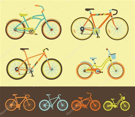 Set Of Bicycles Stock Vector Image By ©evellean 18863619