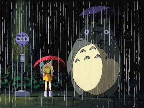 My Neighbor Totoro Anime Movie Bus Stop 4k Wallpaper Download