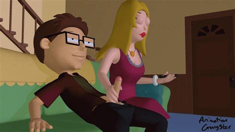 Xbooru D American Dad Animation Gangstar Couch Francine Smith Gif Handjob Incest Loop Mother