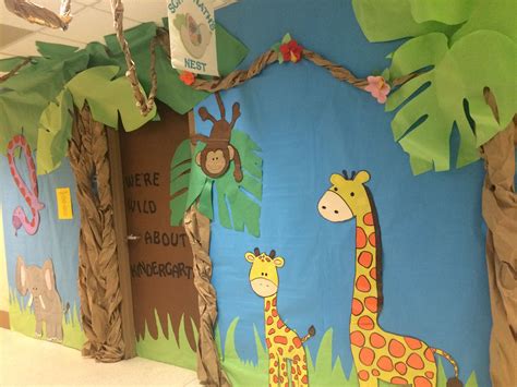 Africa Themed Kindergarten Door Decoration Classroom Door Jungle