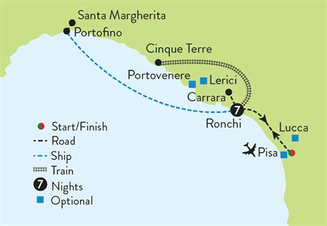 Portofino And Cinque Terre Italy Map United States Map