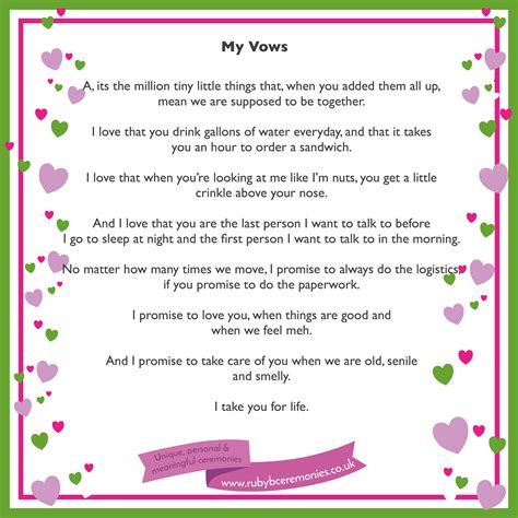 Check spelling or type a new query. A simple way to write your wedding vows - Ruby B ...