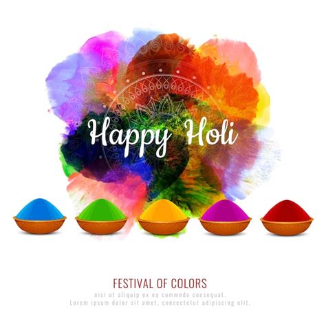 Free Vector Abstract Happy Holi Colorful Festival Background Design