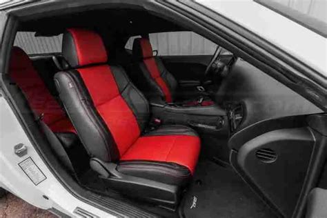 Dodge Challenger Leather Kit Black Bright Red