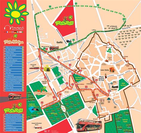 Cartes Plans De Marrakech à Télécharger Et Imprimer Médina Guéliz Bus