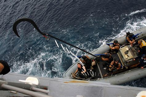 A Us Navy Visit Board Search And Seizure Vbss Team Aboard A Rigid